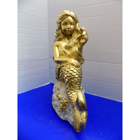 NEW Beautiful Little Mermaid Figurine Statue Coastal Nautical Decor Fish - Picture 2 of 5
